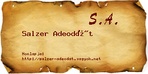 Salzer Adeodát névjegykártya